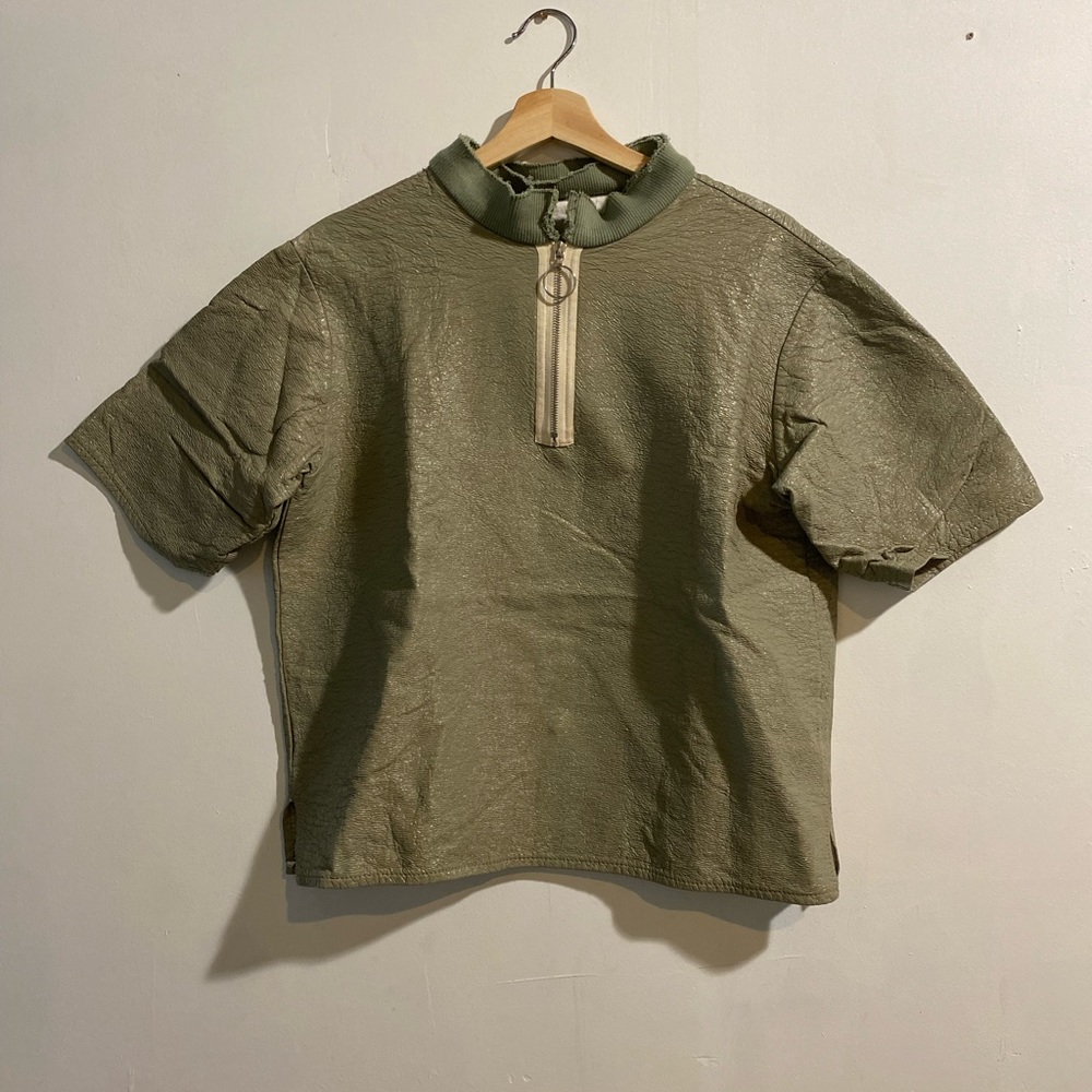 Green Leather Top